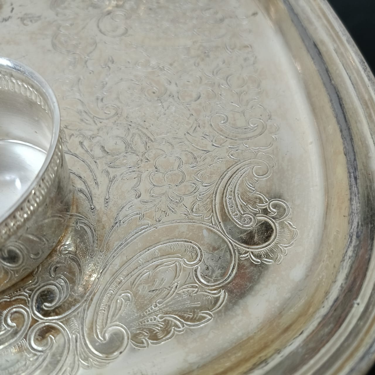 سينية أنتيك تغليف قوي فضة