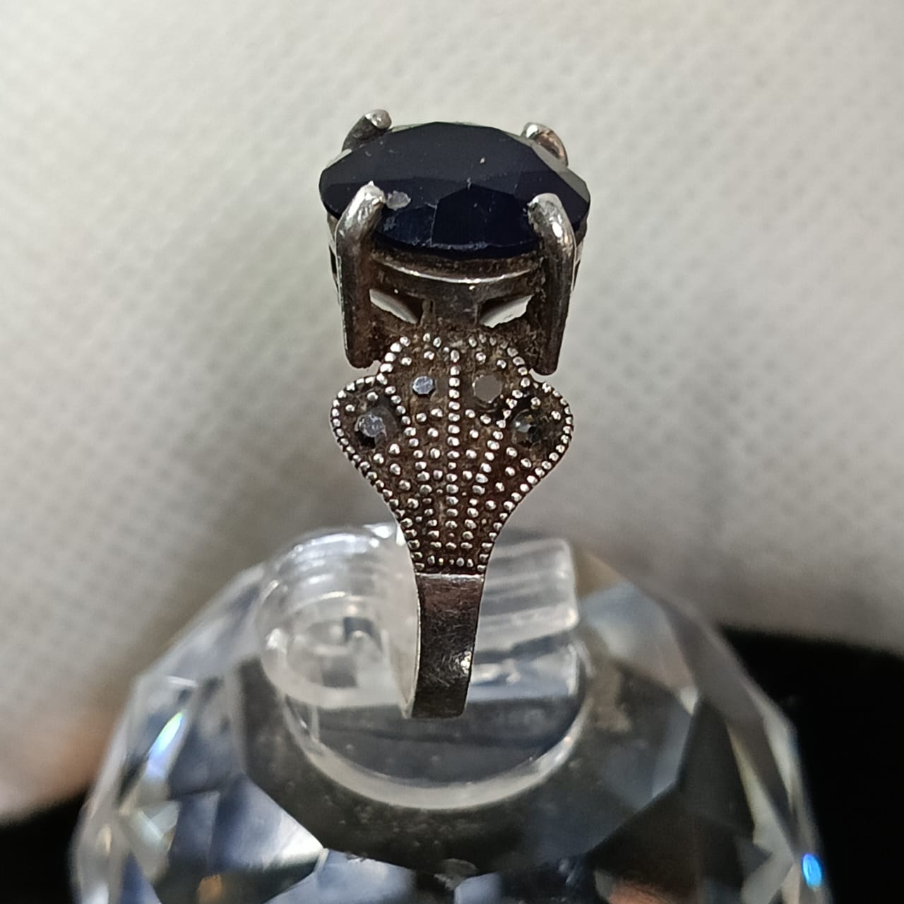 خاتم فضة نسائي بحجر