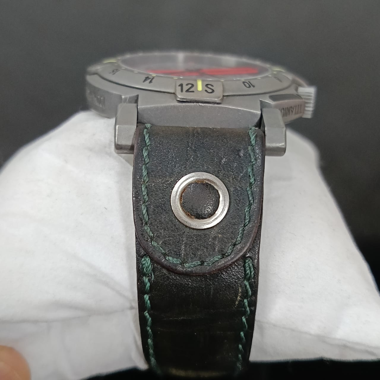 Montre yema GMT rare vintage original saphir/titanium