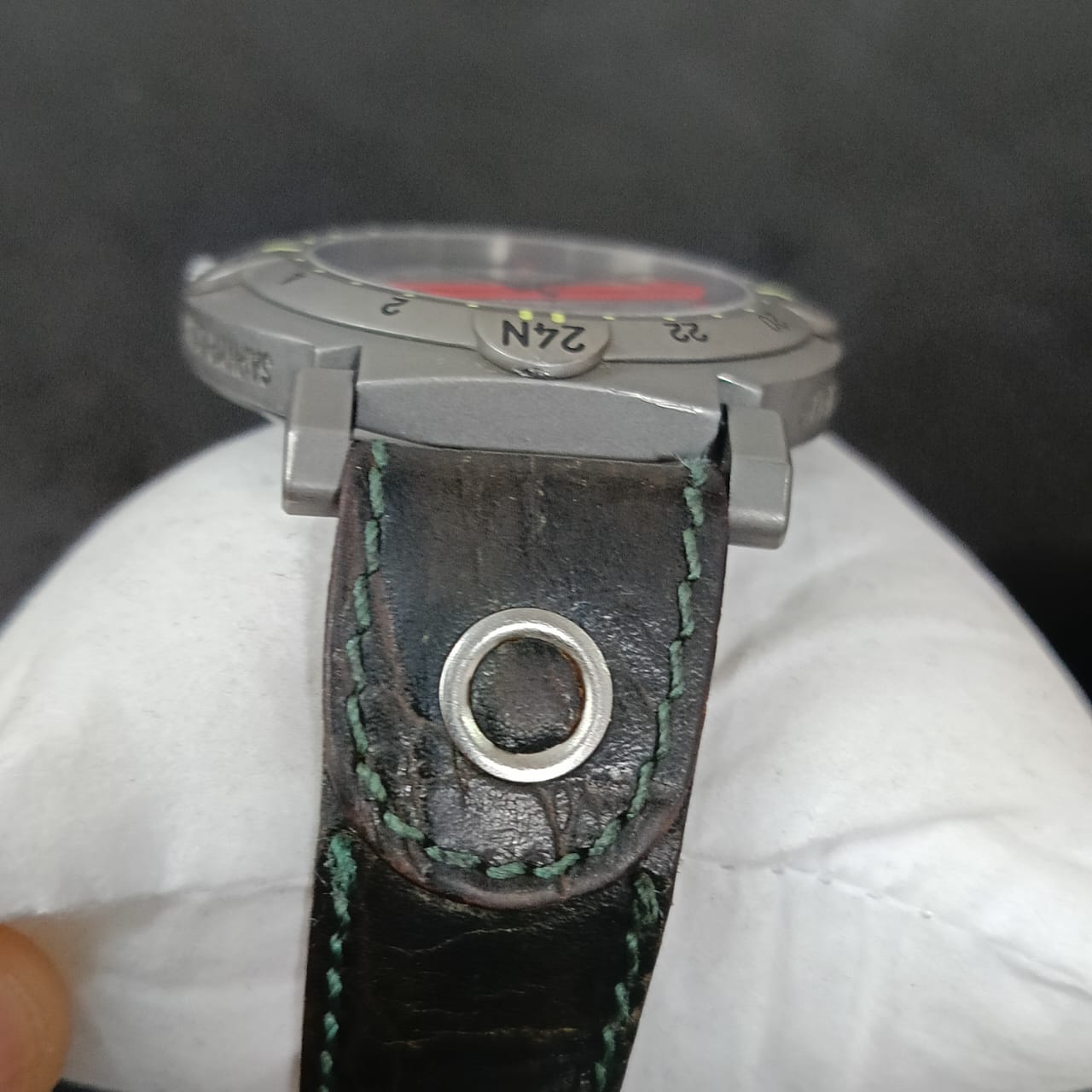 Montre yema GMT rare vintage original saphir/titanium