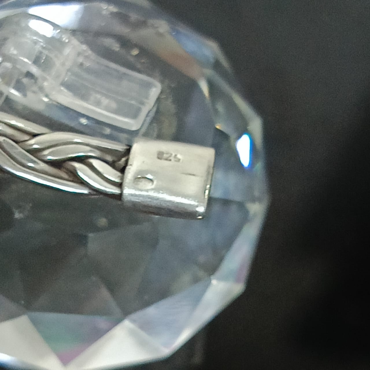 سوار فضة ظفيرة