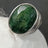 خاتم فضة بحجر زمرد هندي طبيعي