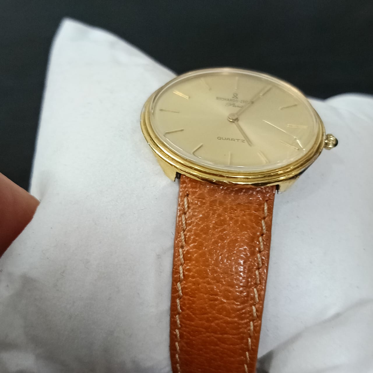 Montre richards-zeger extra plat plaque or vintage original