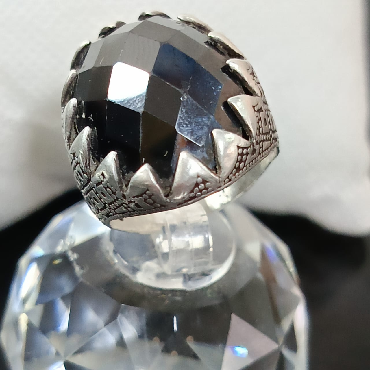 خاتم فضة بحجر أونيكس