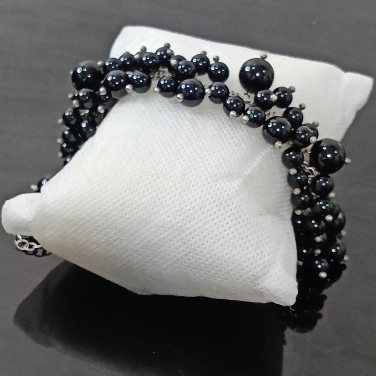 سوار فضة تحفة بحجر أباد عباس طبيعي