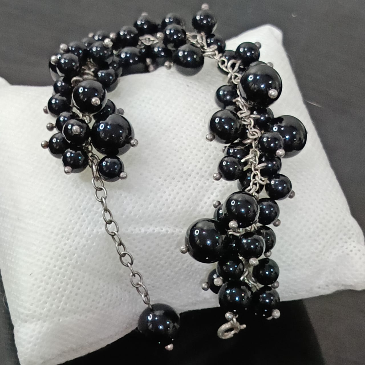 سوار فضة تحفة بحجر أباد عباس طبيعي