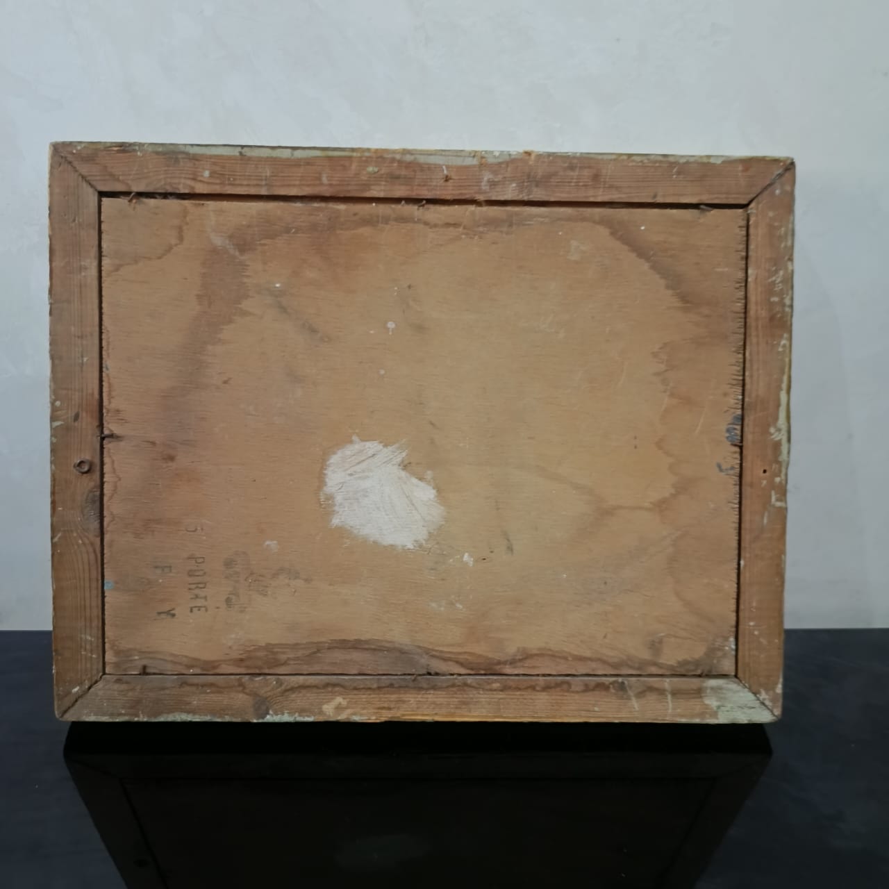 Ancien tableau vintage original sur panneau signée