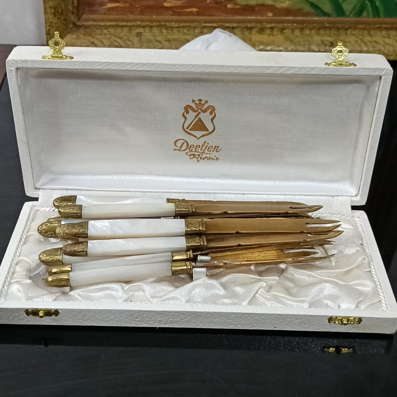 Coffret antique أشواك طعام بلاكي