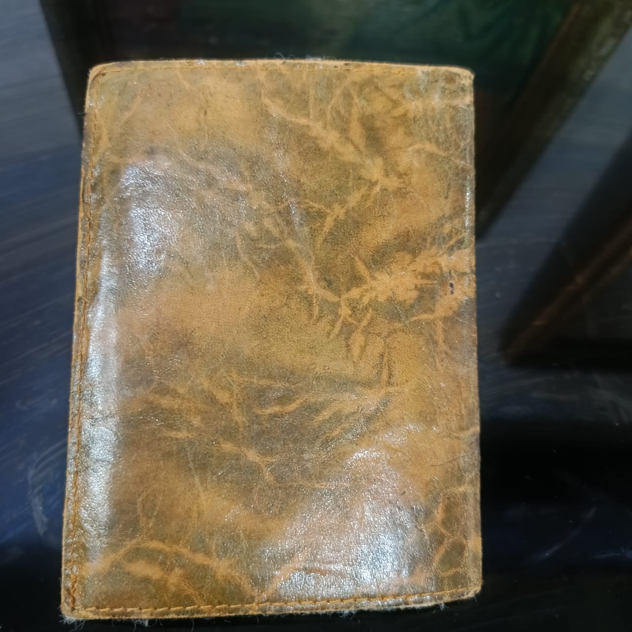 Portefeuille en cuir vintage original