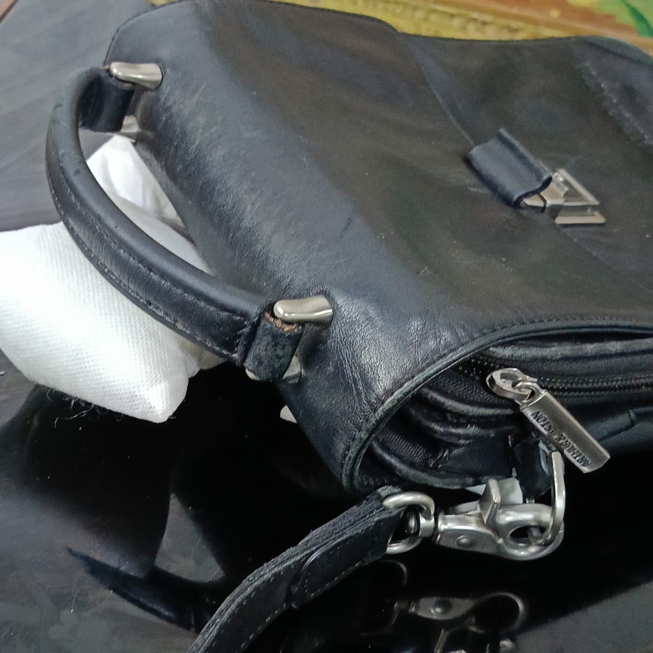 Sacoche Arthur aston en cuir vintage original