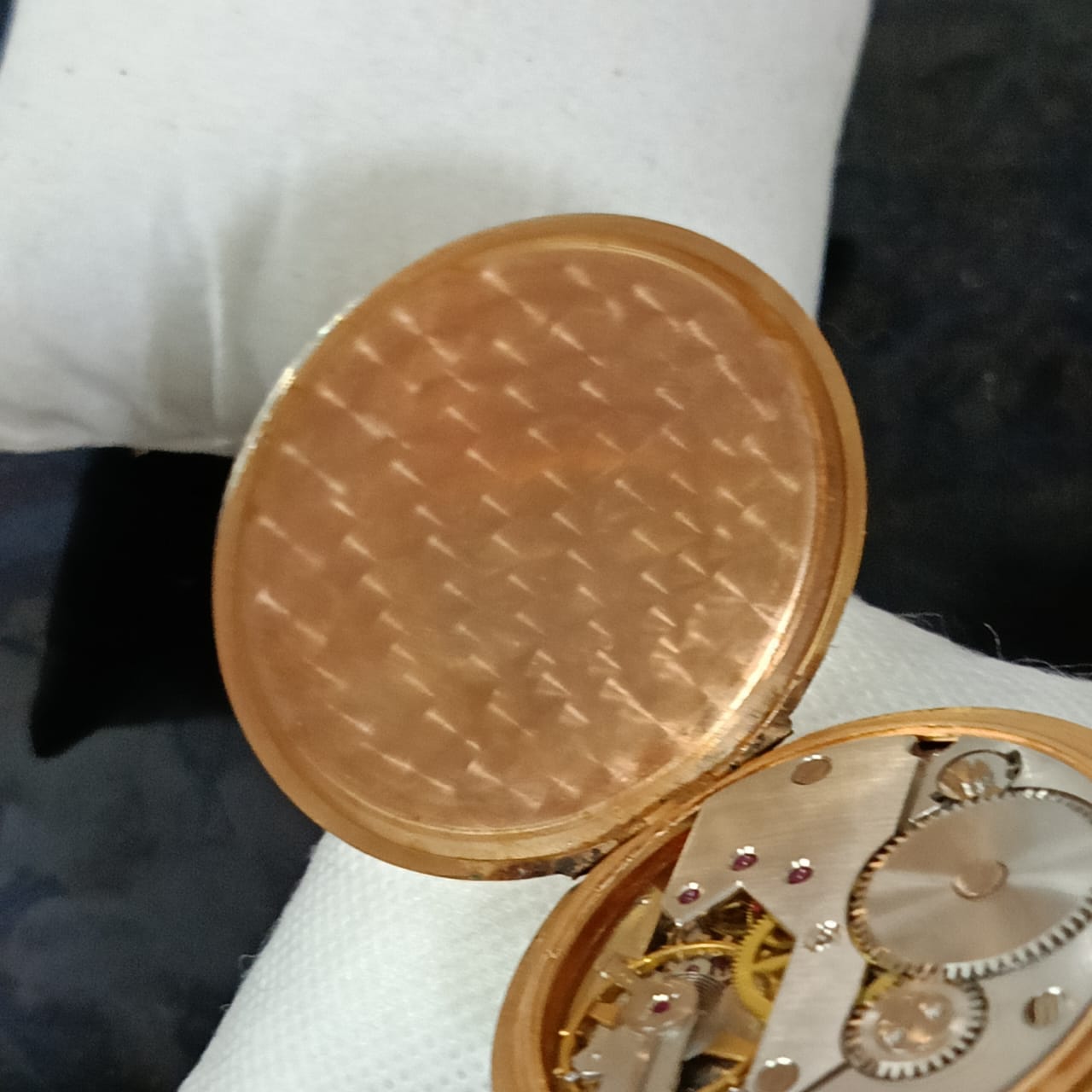 Montre gousset mécanique vintage plaqué or