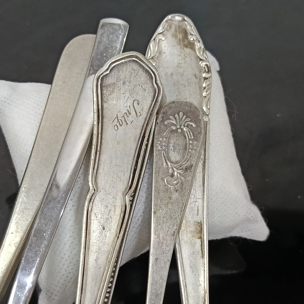 Lot 6 pièces argenté antique