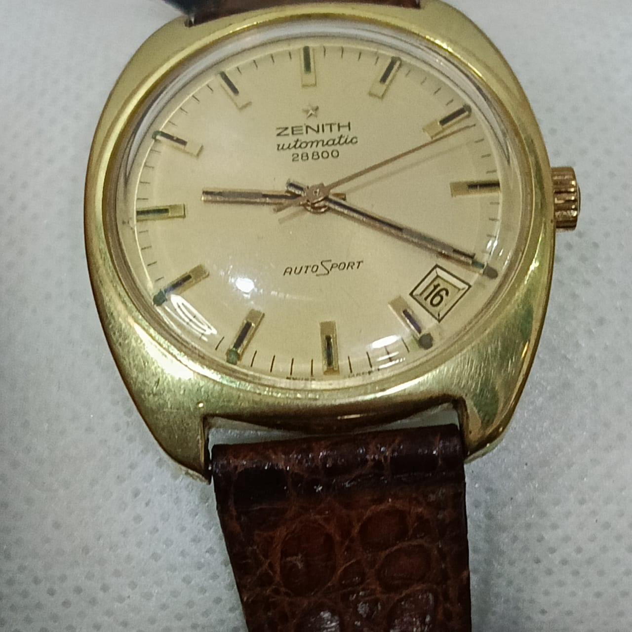 Montre Zenith automatique original plaqué or vintage  40mm