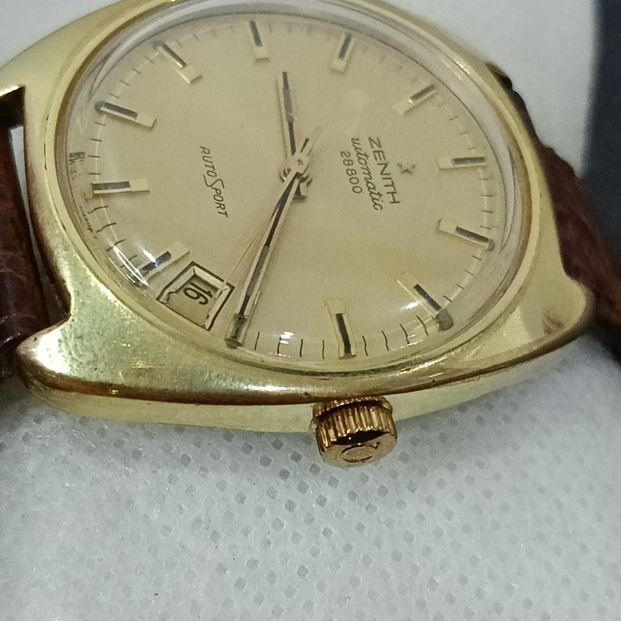 Montre Zenith automatique original plaqué or vintage  40mm