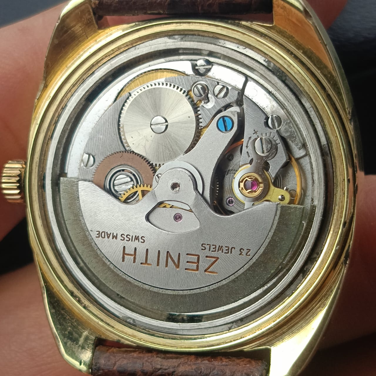 Montre Zenith automatique original plaqué or vintage  40mm