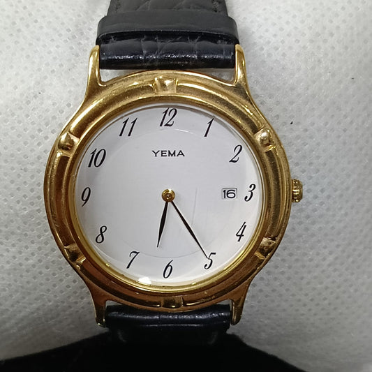 Montre yema plaqué or vintage original rare