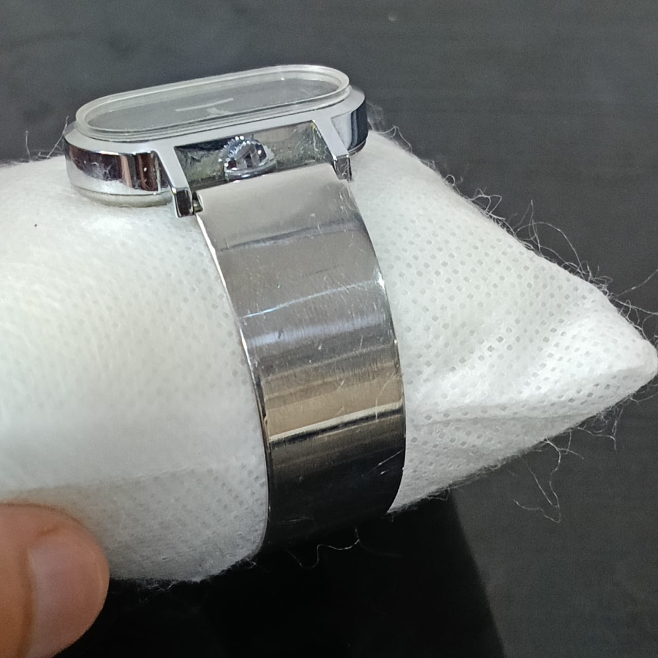 Montre mondaine suisse mécanique femme plaqué or blanc