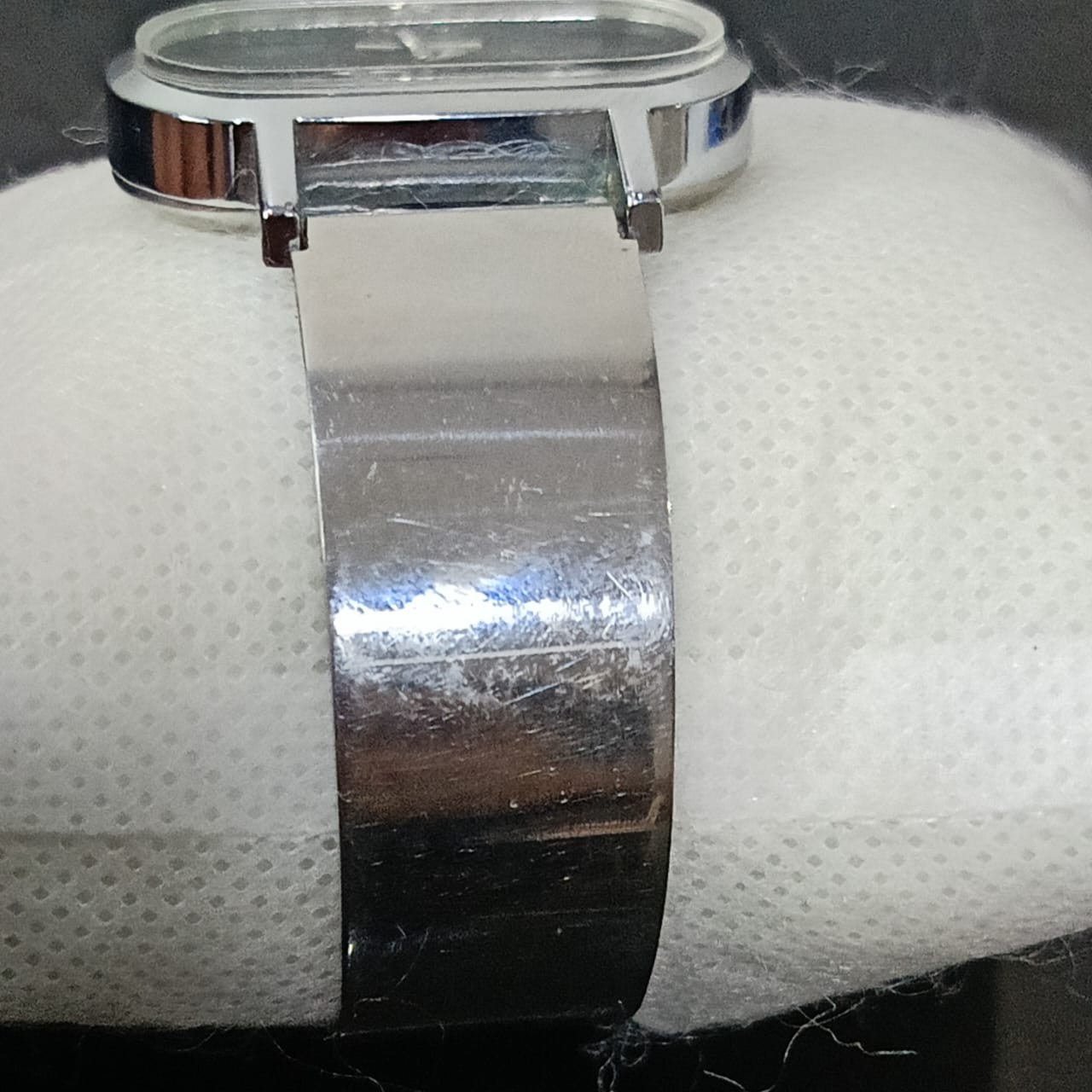 Montre mondaine suisse mécanique femme plaqué or blanc