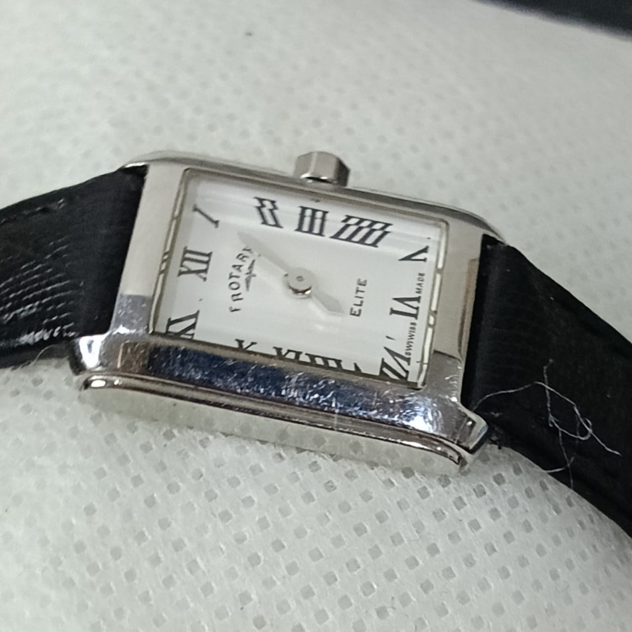 Montre Rotary élite femme original plaqué or blanc