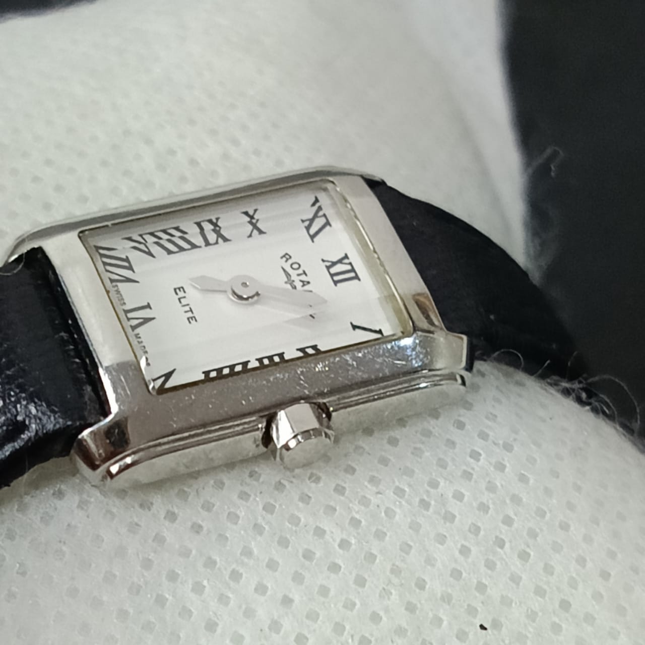 Montre Rotary élite femme original plaqué or blanc