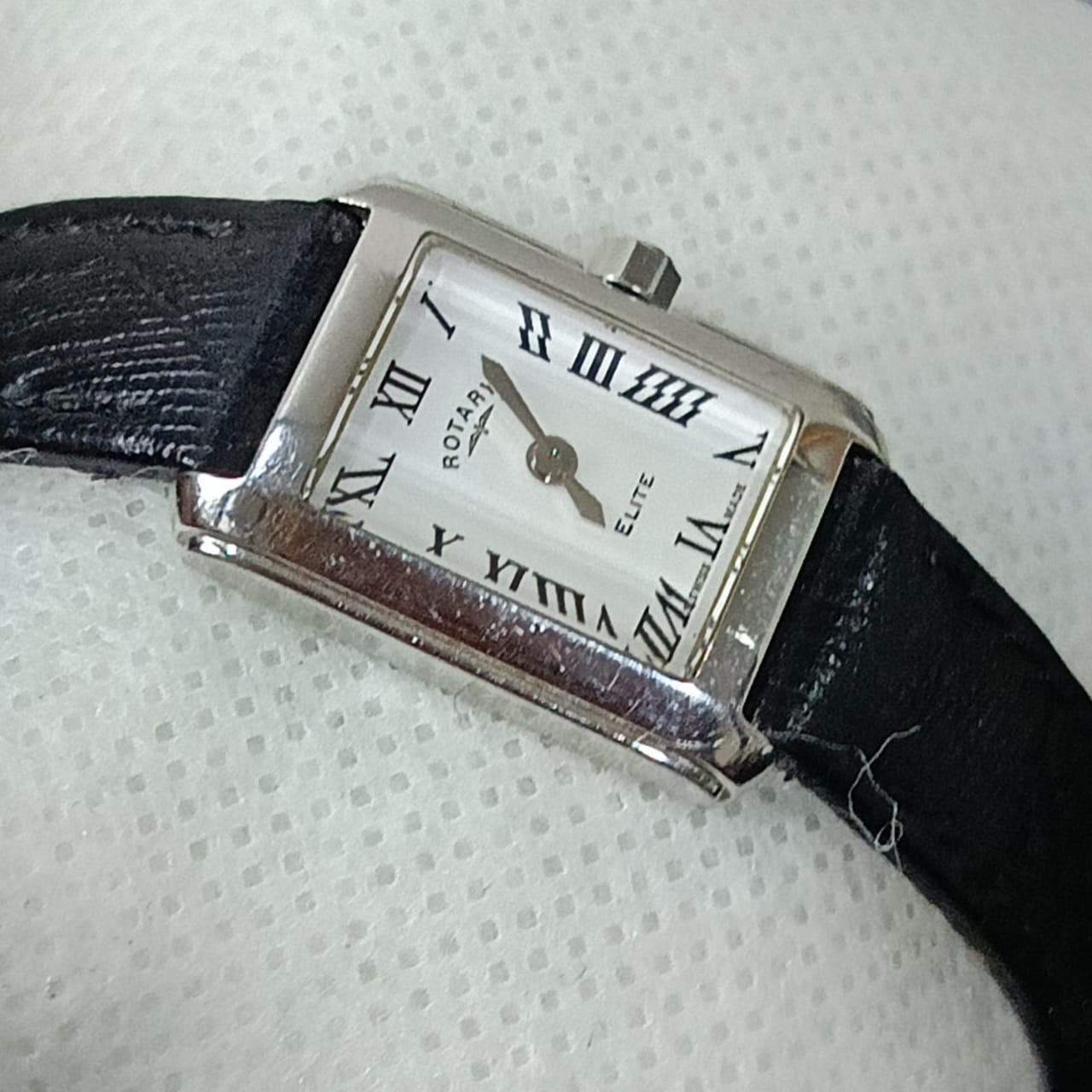 Montre Rotary élite femme original plaqué or blanc