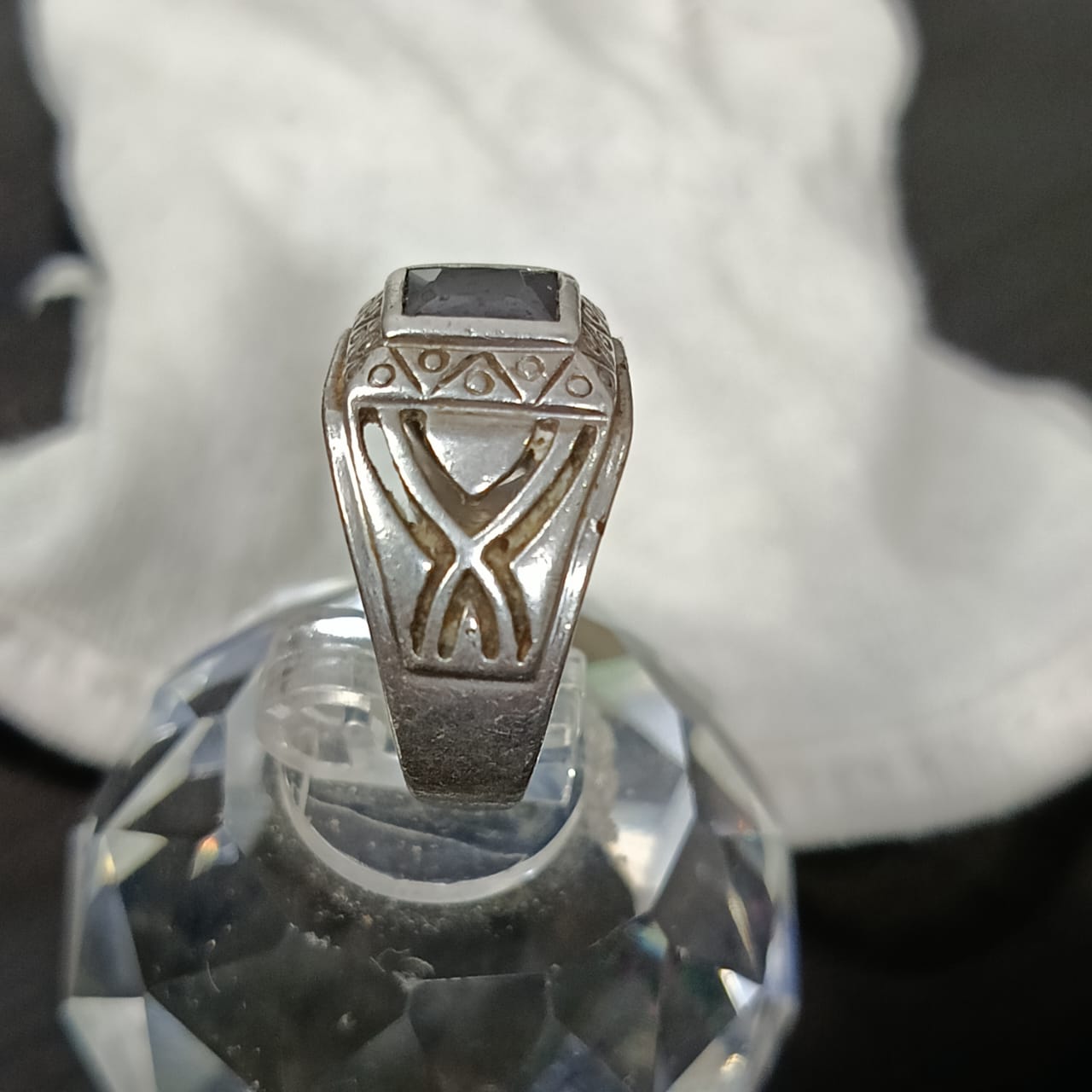 خاتم فضة بحجر أونيكس