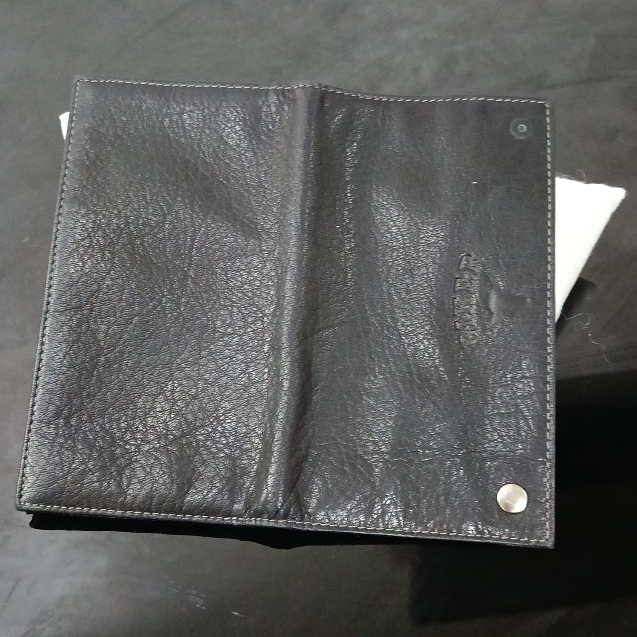 Portefeuille biker en cuir vintage