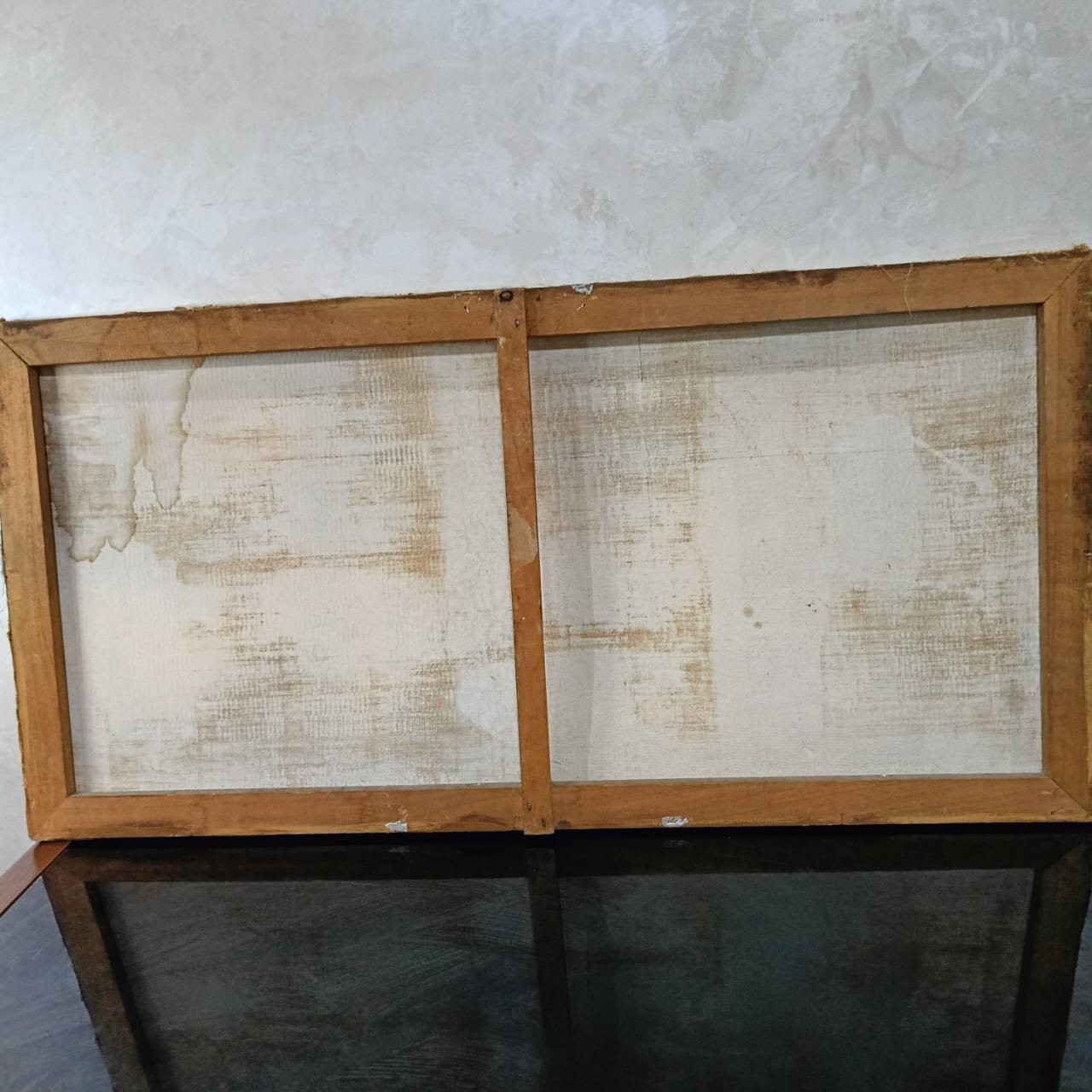 Ancien tableau vintage original sur toile signée