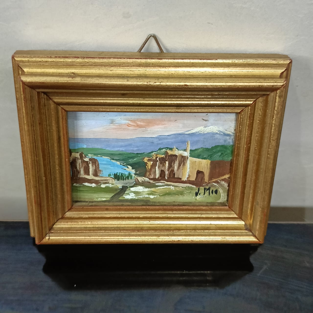 Tableau peinture huile sur panneau signée