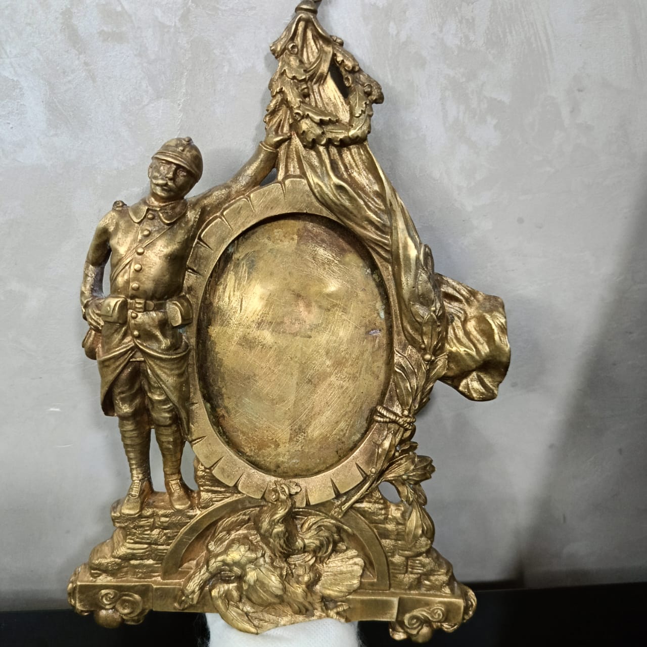 Cadre style Napoléon 3 en bronze vintage original