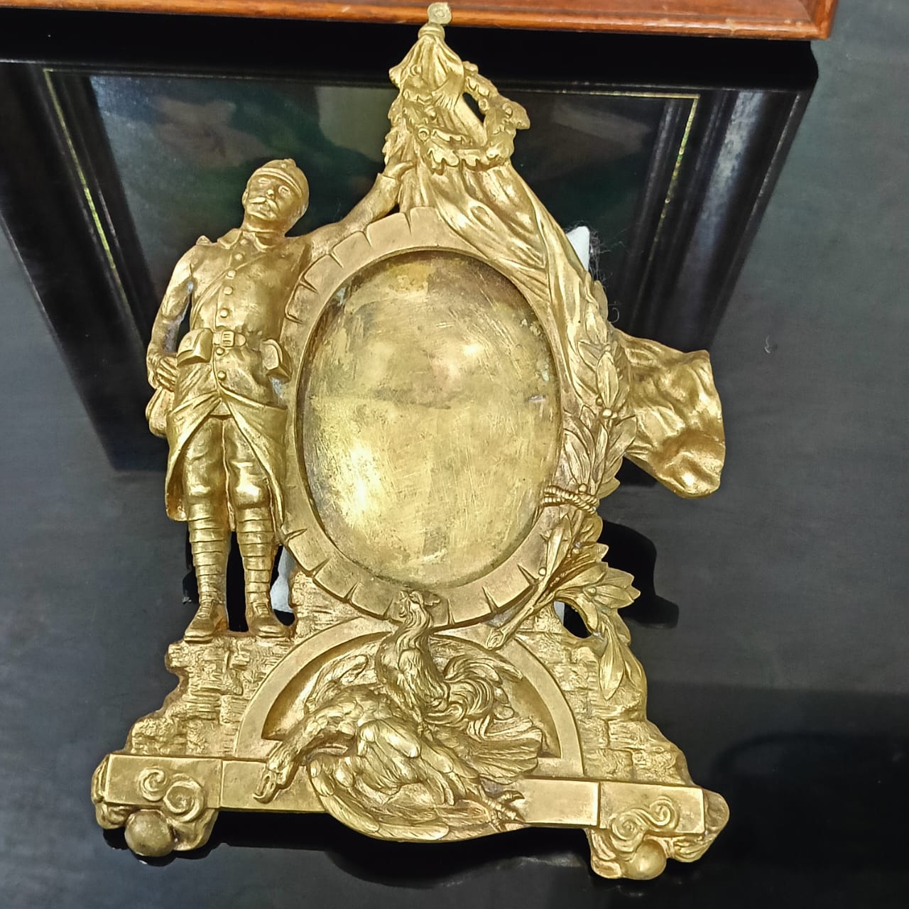 Cadre style Napoléon 3 en bronze vintage original