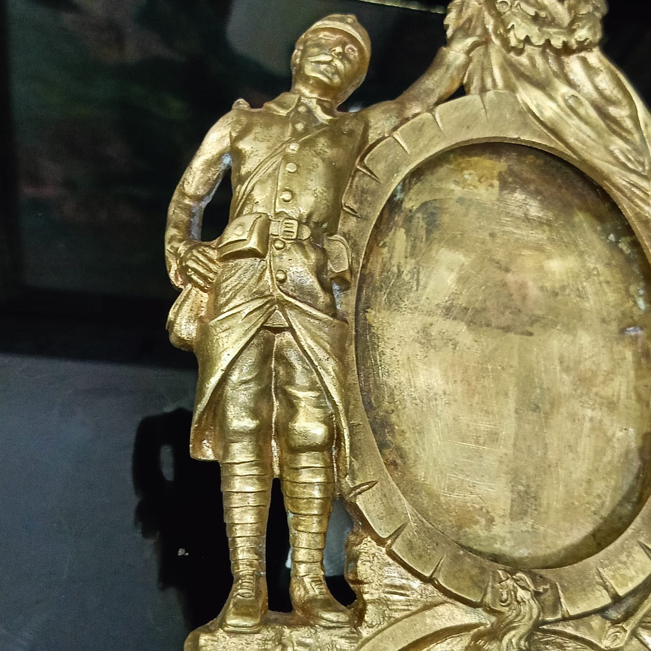 Cadre style Napoléon 3 en bronze vintage original