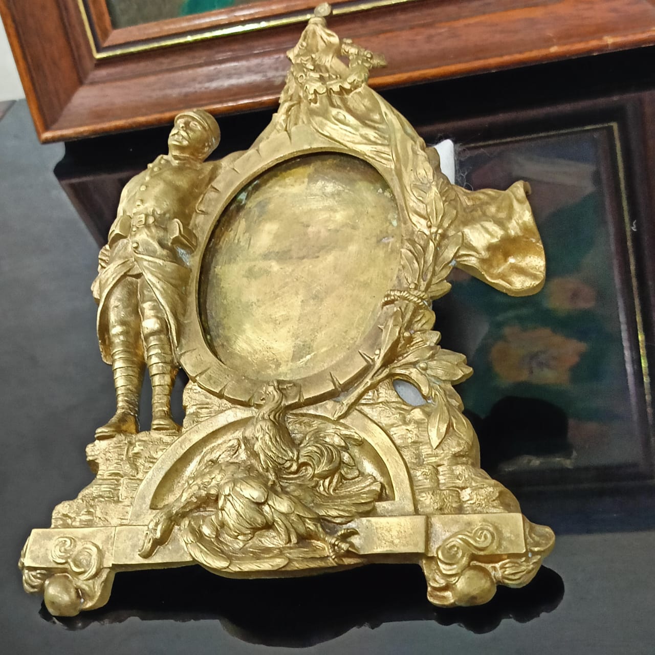 Cadre style Napoléon 3 en bronze vintage original