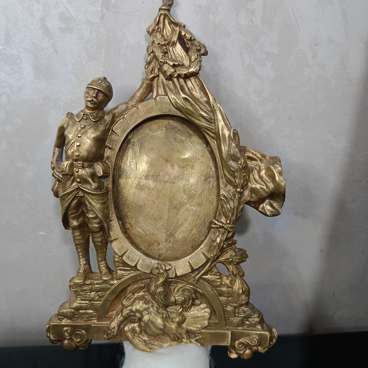 Cadre style Napoléon 3 en bronze vintage original