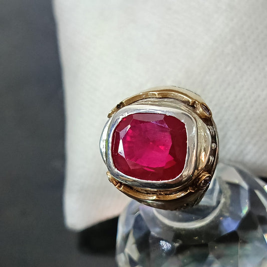 خاتم فضة بحجر ياقوت تحفة