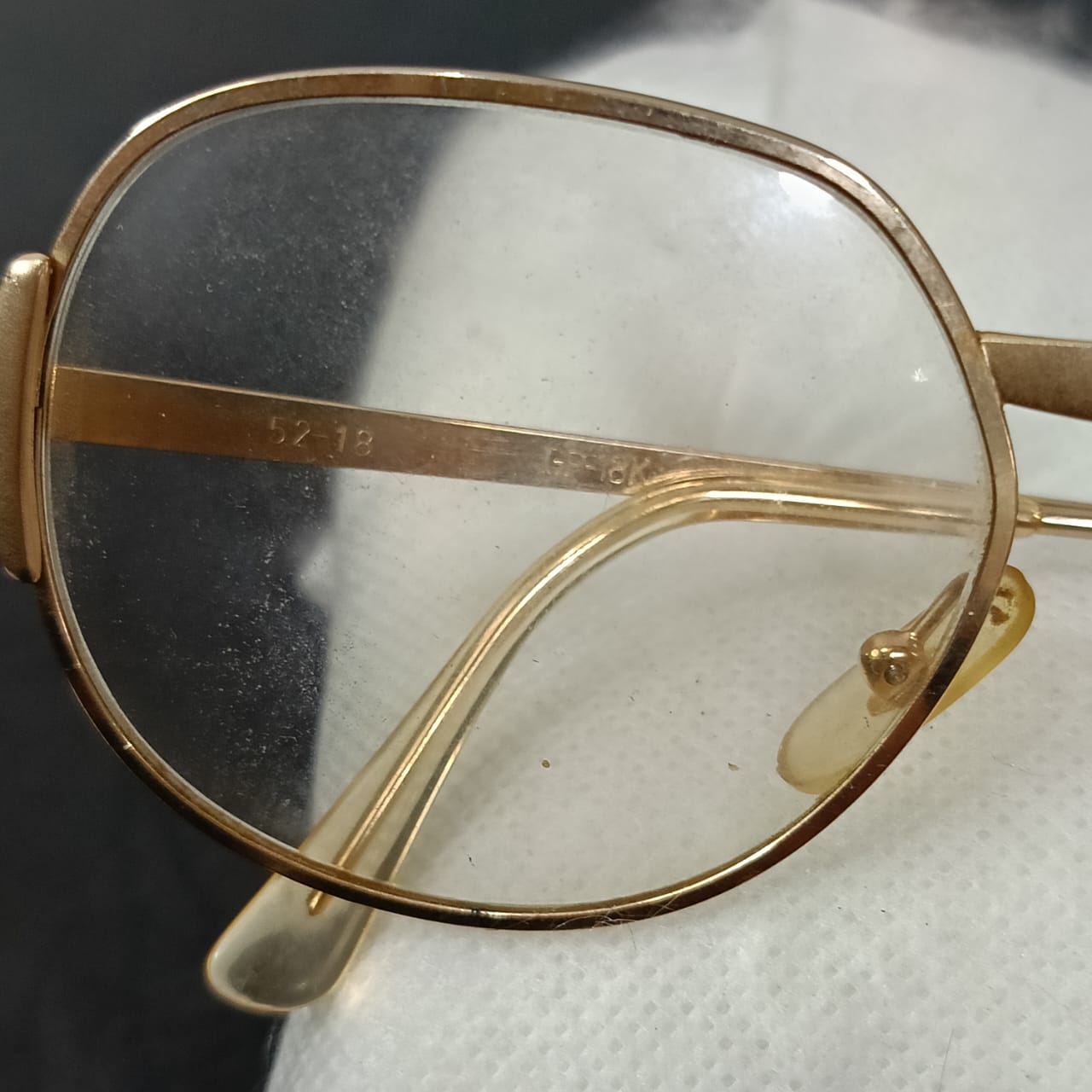 Cadre du lunette flexyl plaqué or 18k