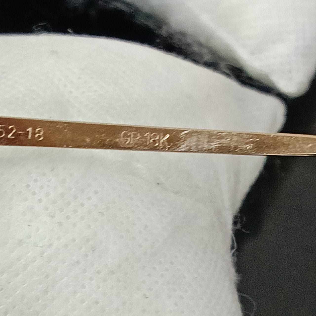 Cadre du lunette flexyl plaqué or 18k