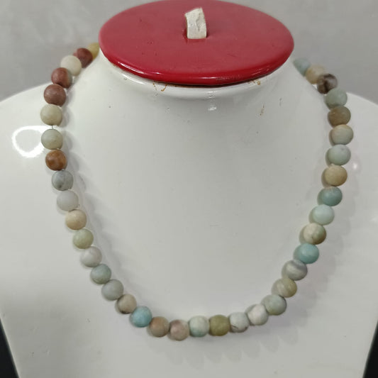 عقد تحفة بحجر عقيق طبيعي  وقفل فضة