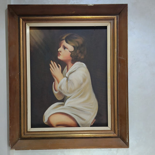 Ancien tableau vintage sur toile