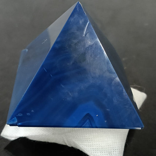 هرم من حجر عقيق أزرق طبيعي ديكور