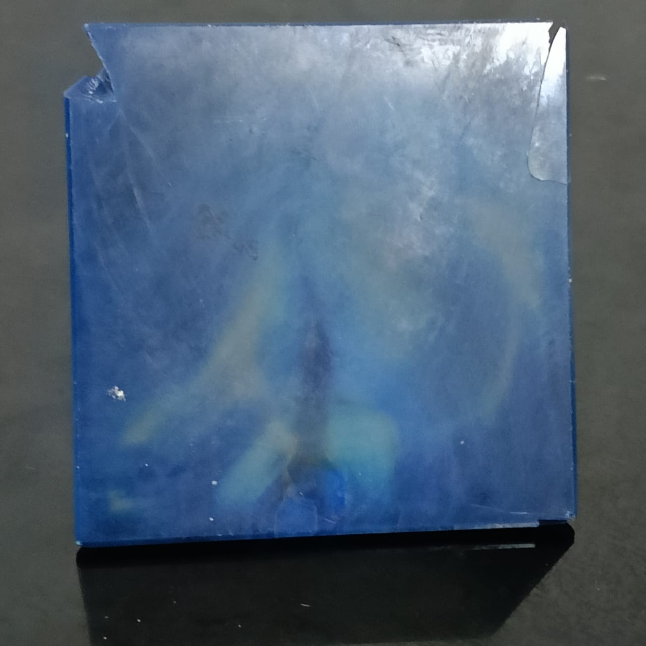 هرم من حجر عقيق أزرق طبيعي ديكور