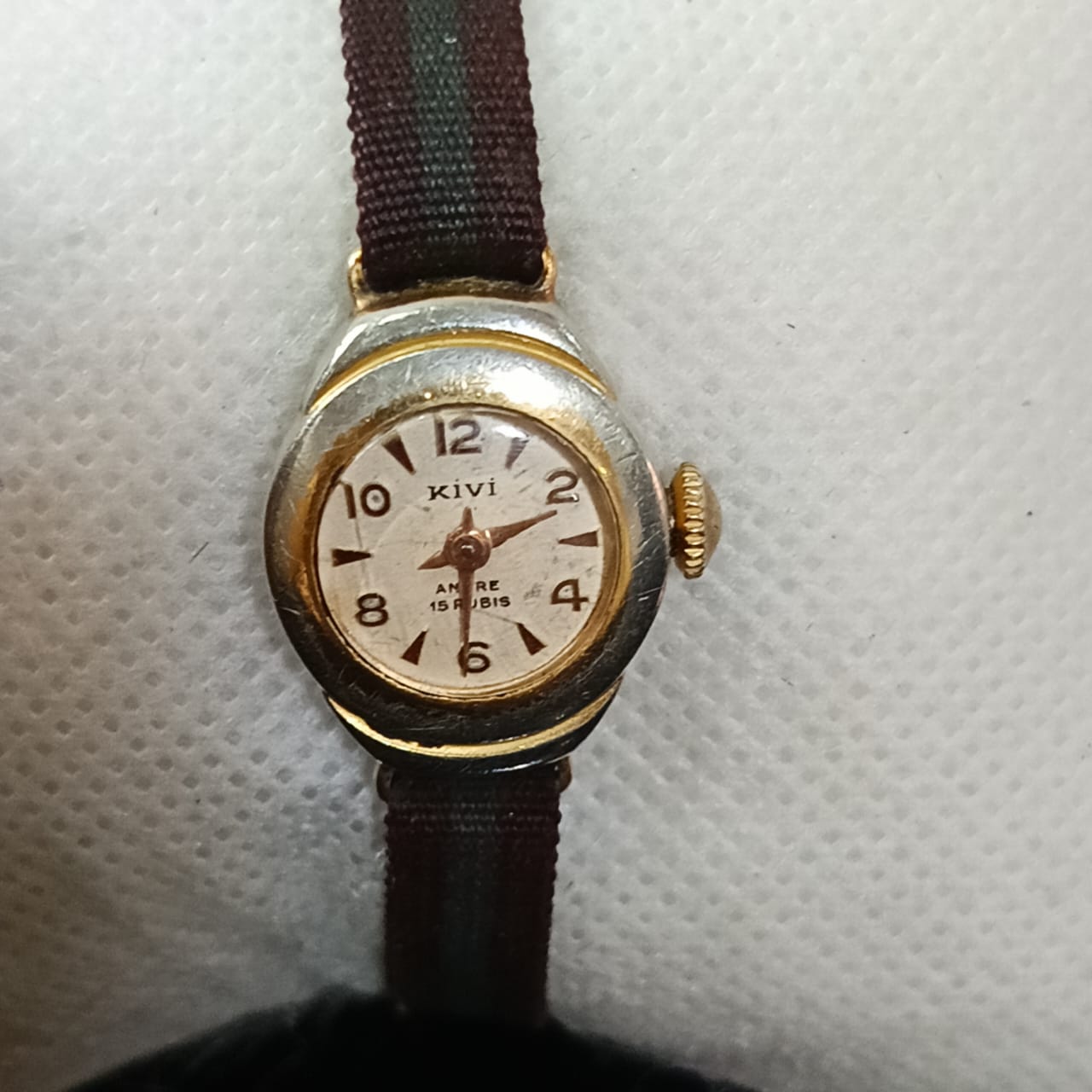 Montre kivi femme mécanique plaqué or vintage original