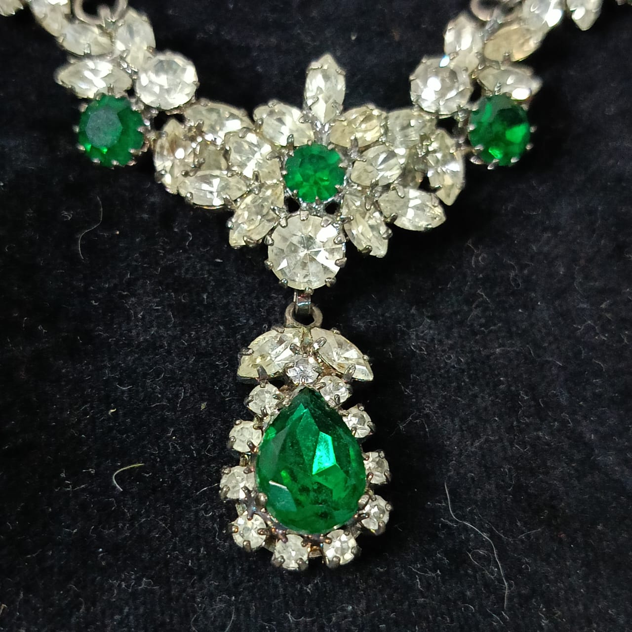 Ancien parure en plaqué or blanc vintage