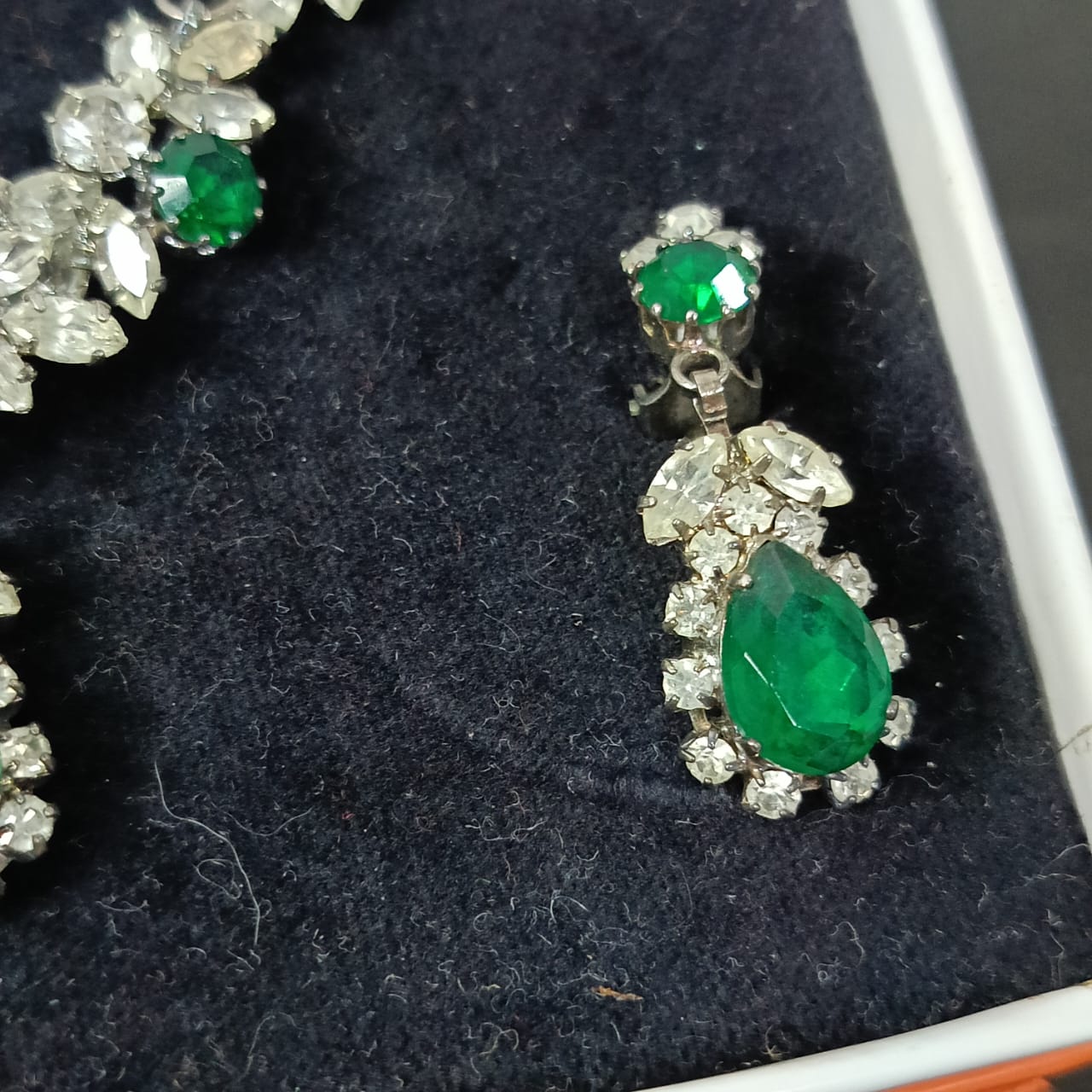 Ancien parure en plaqué or blanc vintage