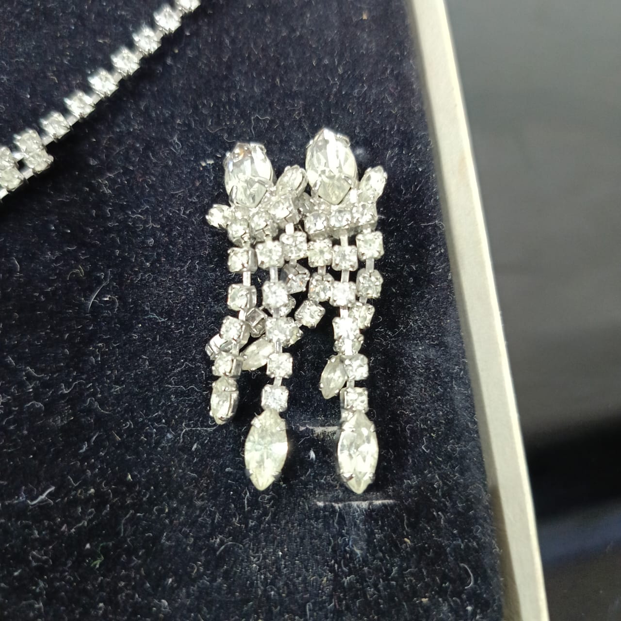 Ancien parure en plaqué or blanc vintage