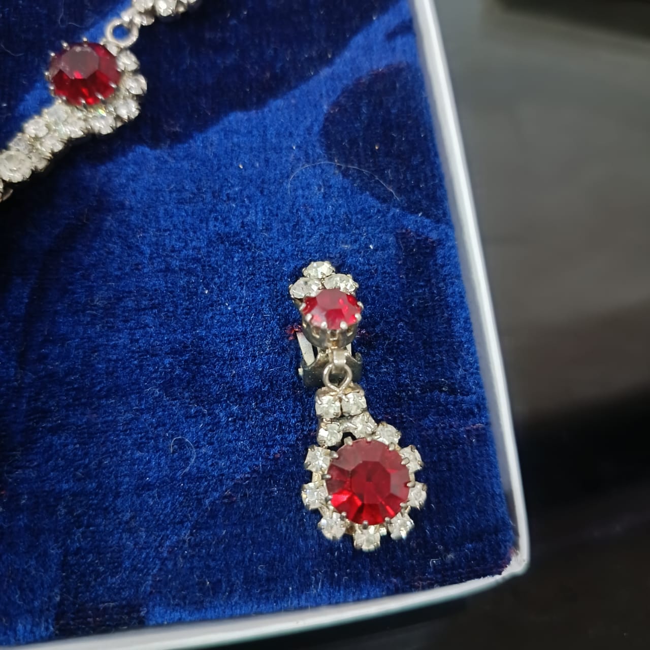 Ancien parure en plaqué or blanc vintage