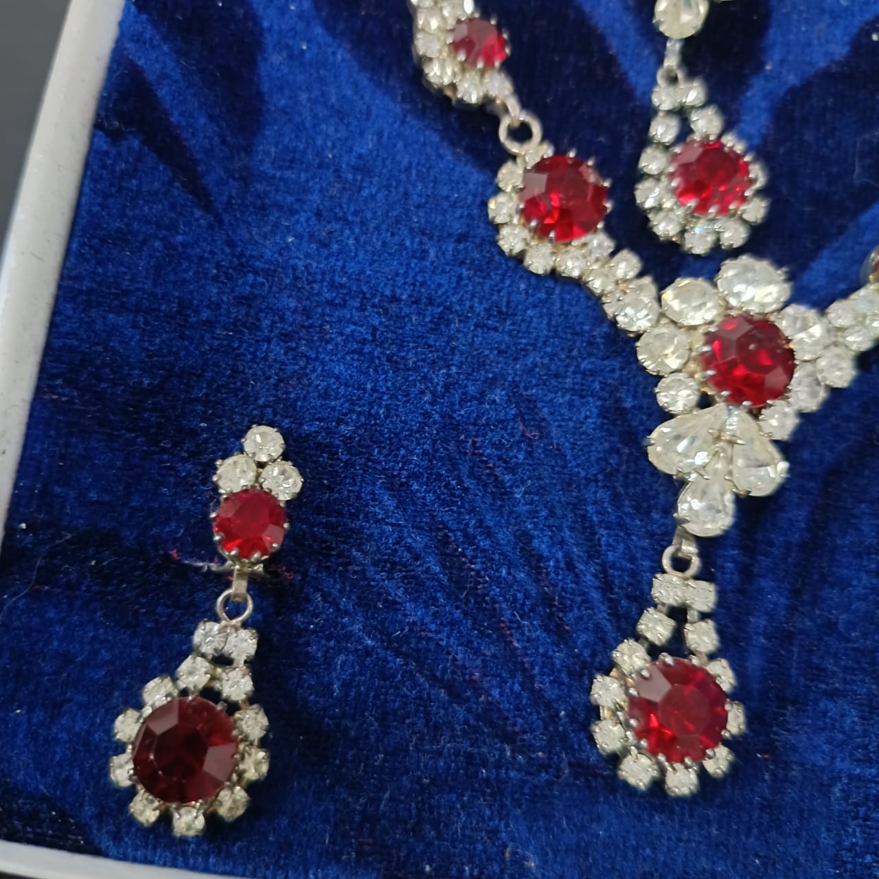 Ancien parure en plaqué or blanc vintage