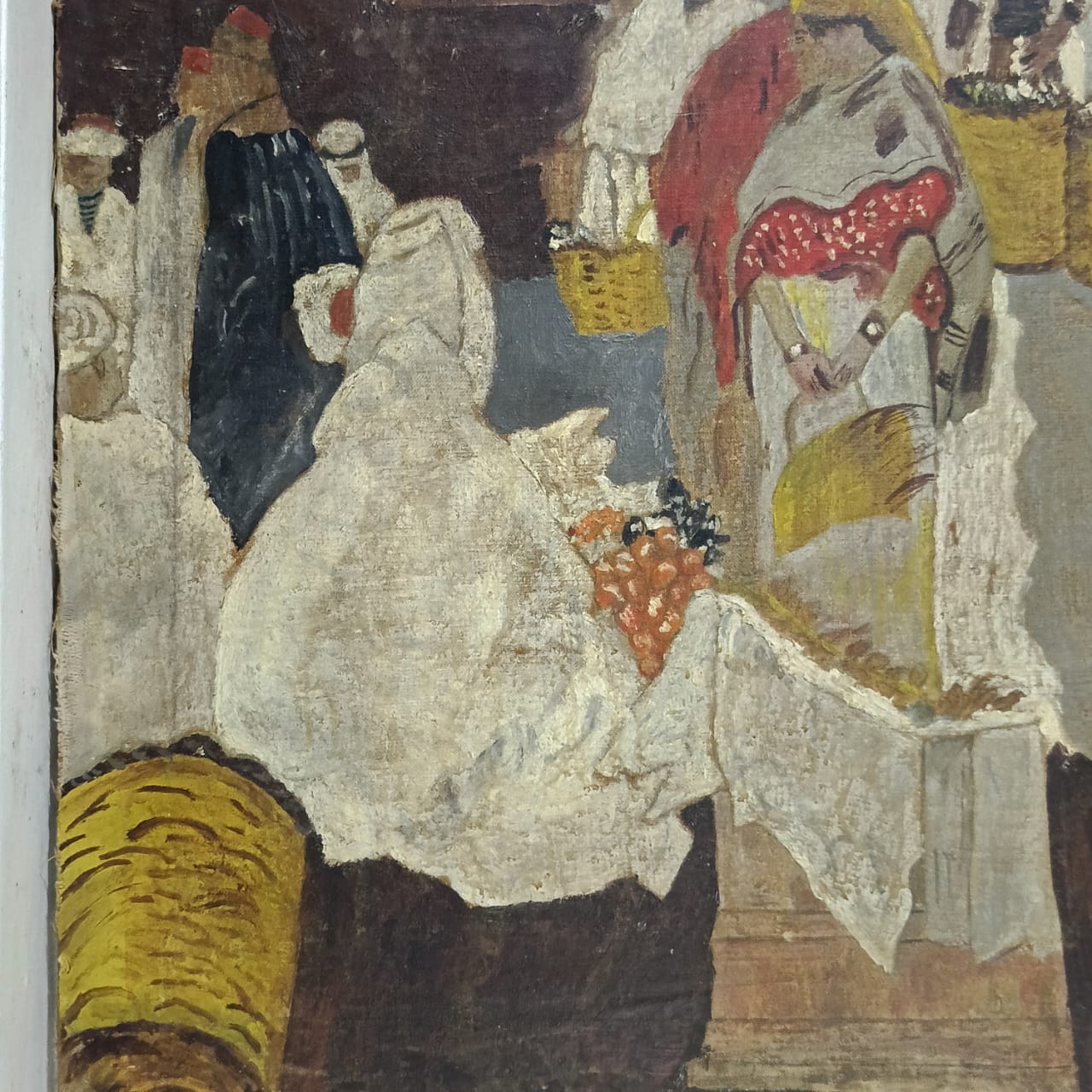 Ancien tableau vintage original sur toile