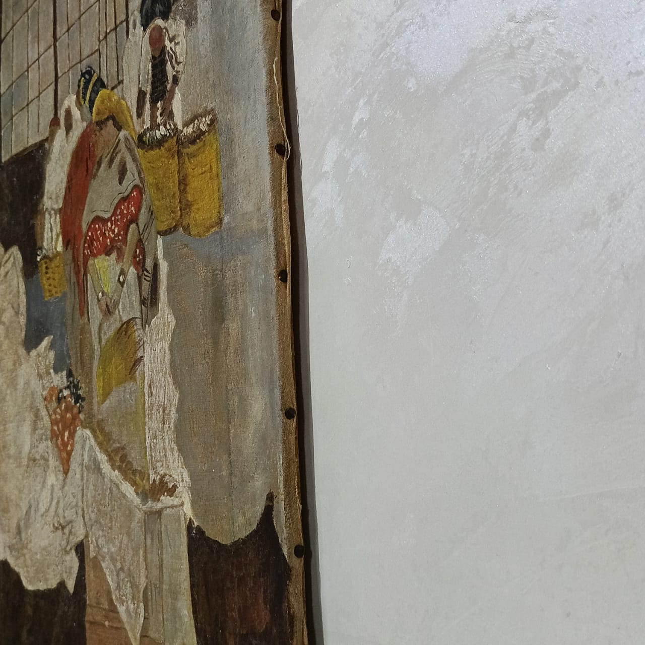 Ancien tableau vintage original sur toile