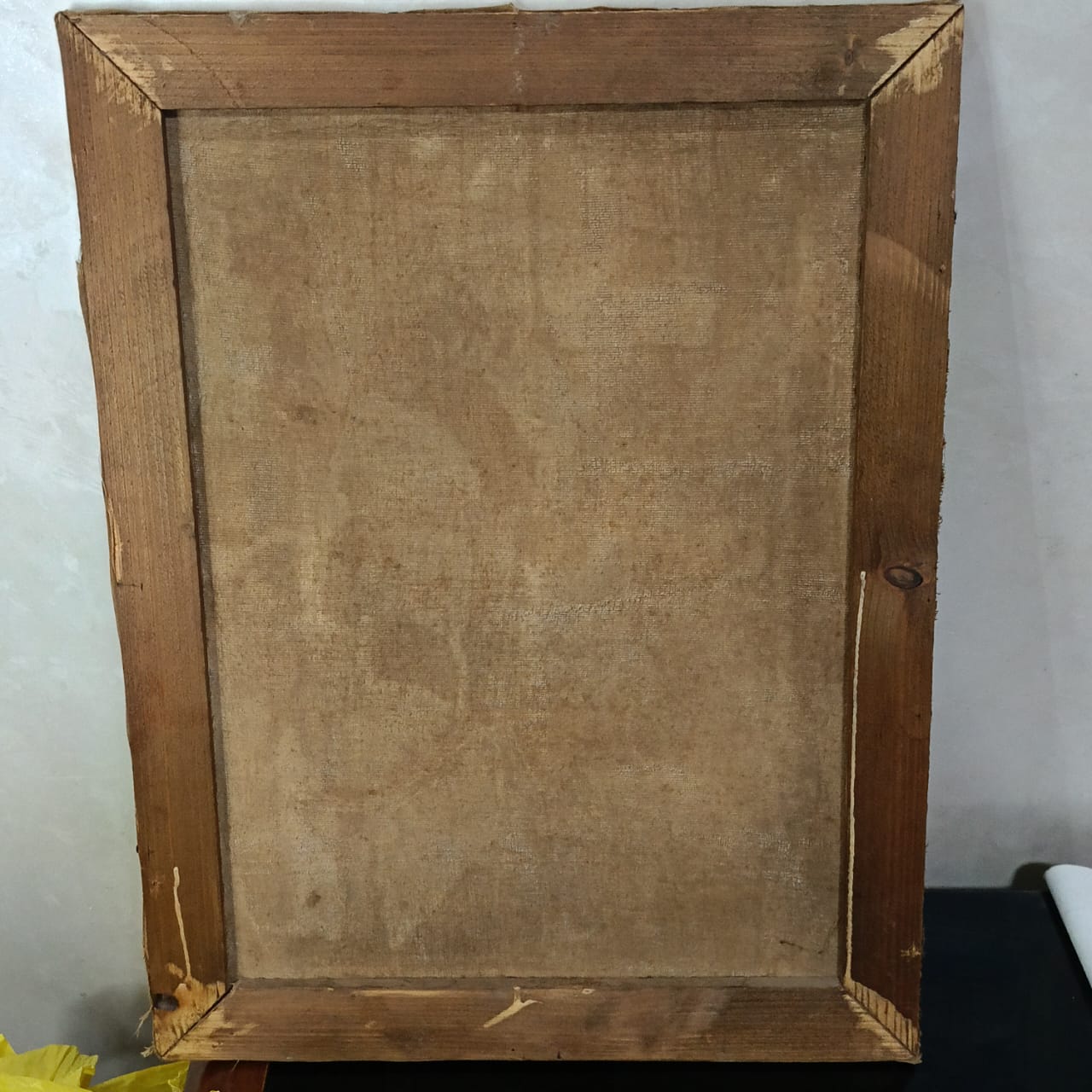 Ancien tableau vintage original sur toile